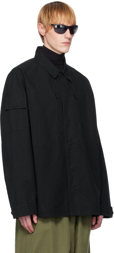 Jakke Balenciaga Balenciaga Military Shirt Sort | 814719TQP13, 1