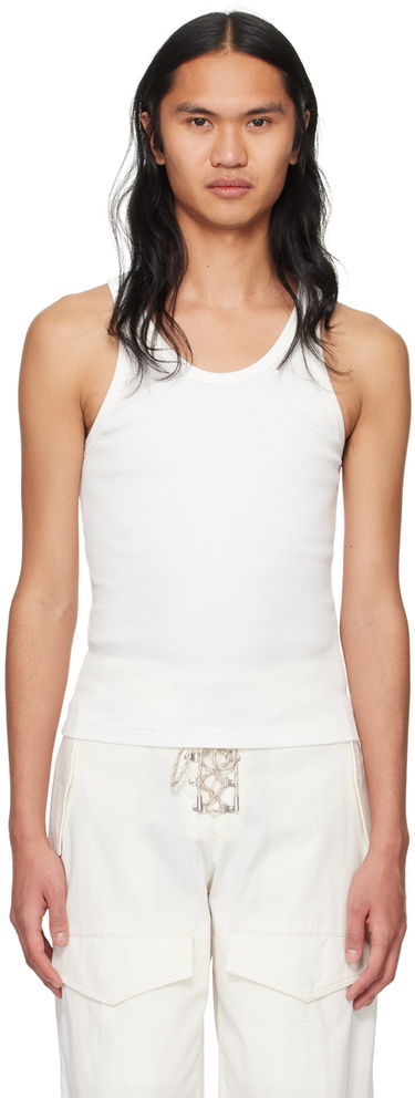 Tanktop Dion Lee Rivet Fitted Tank Top Hvid | C3169PS24, 0