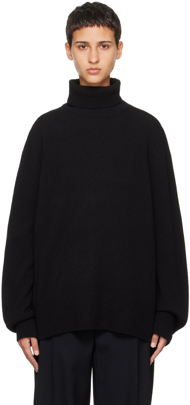 Sweater The Row Stepny Oversized Turtleneck Sweater Sort | 5583-Y184