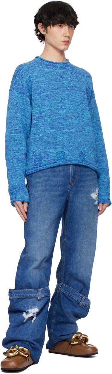 Sweater JW Anderson JW Anderson Space Dye Jumper Blå | KW1350-YN0409-825, 4