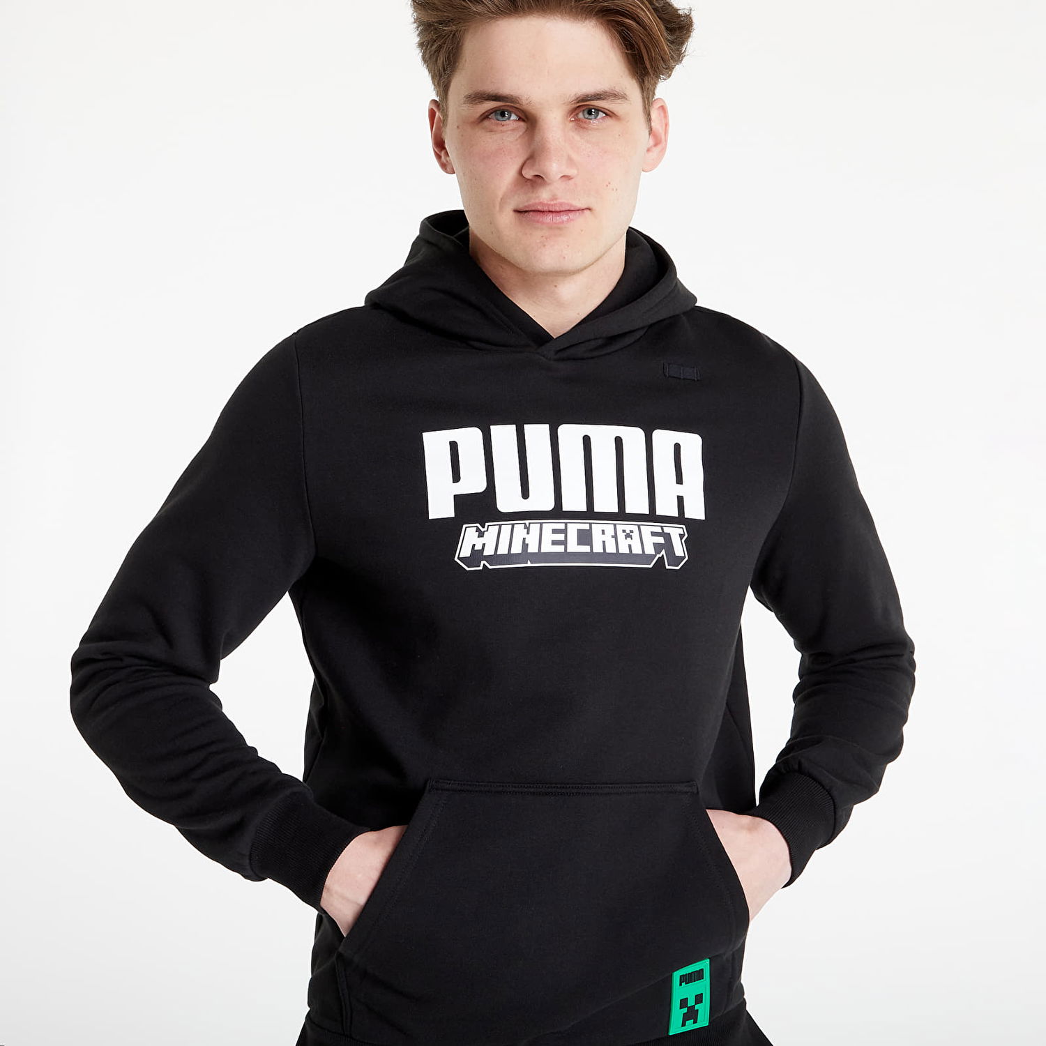 Sweatshirt Puma Minecraft x Hoodie Sort | 53437601, 1