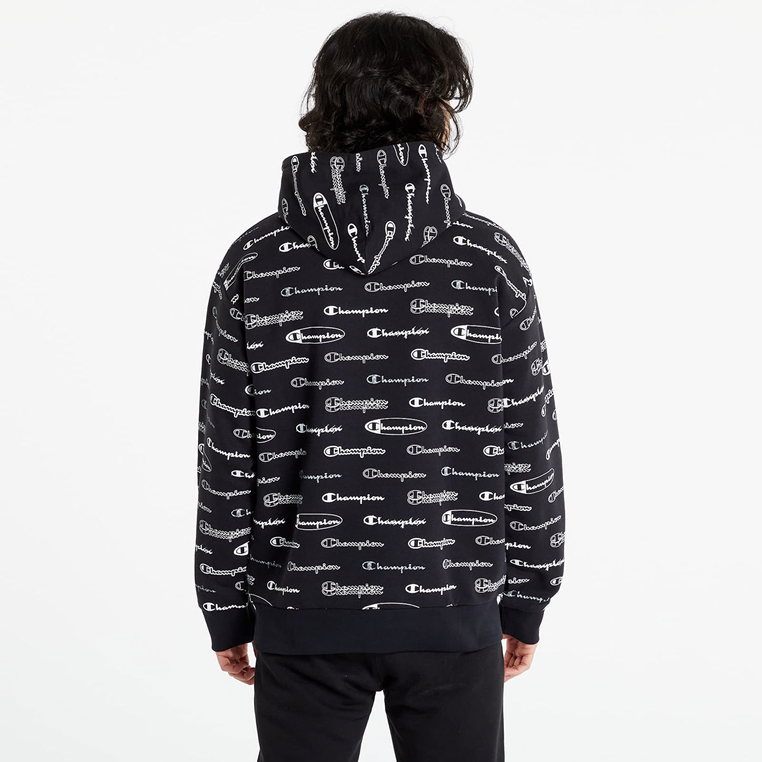 Sweatshirt Champion All-Over Script Logo Sort | 217259-CHA-KL001, 1