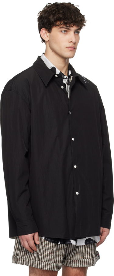 Skjorte Marni Marni Crinkled Nylon Blend Overshirt Sort | CUMU0333SW UTP786, 1