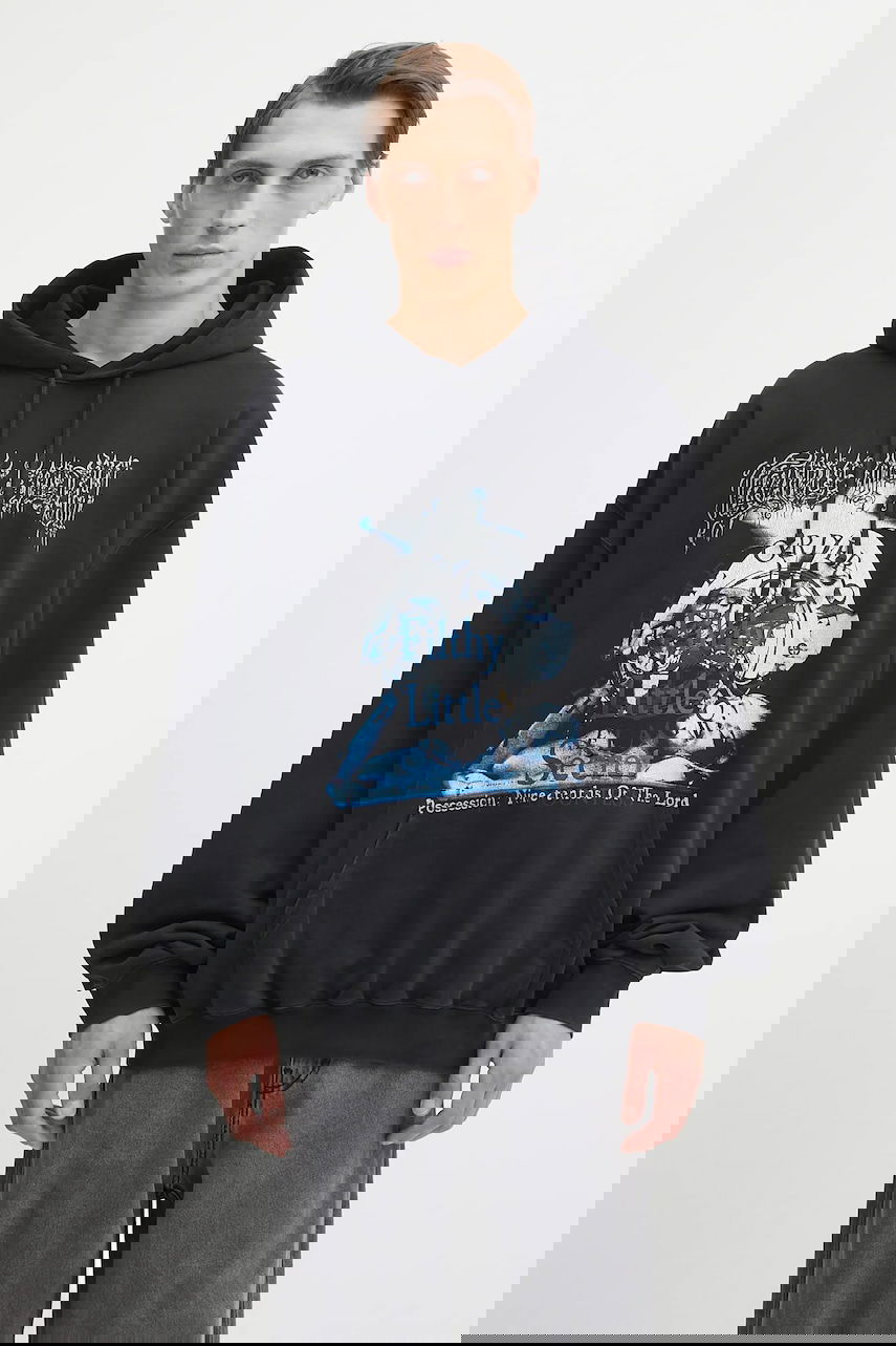 Sweatshirt VETEMENTS Cotton Cradle of Filth Filthy Secret Oversized Printed Hoodie Sort | UCF76HD600B, 0