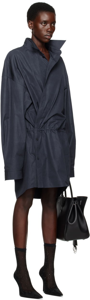 Kjole Balenciaga Balenciaga Shirt Mini Dress Mørkeblå | 814136 TRM17, 1