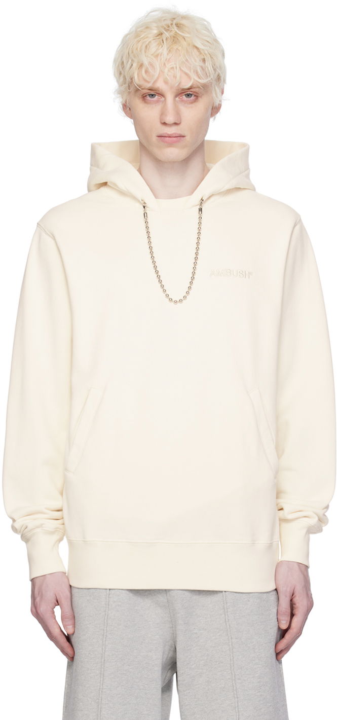 Sweatshirt Ambush Ballchain Hoodie Beige | BMBB001S24FLE0013131