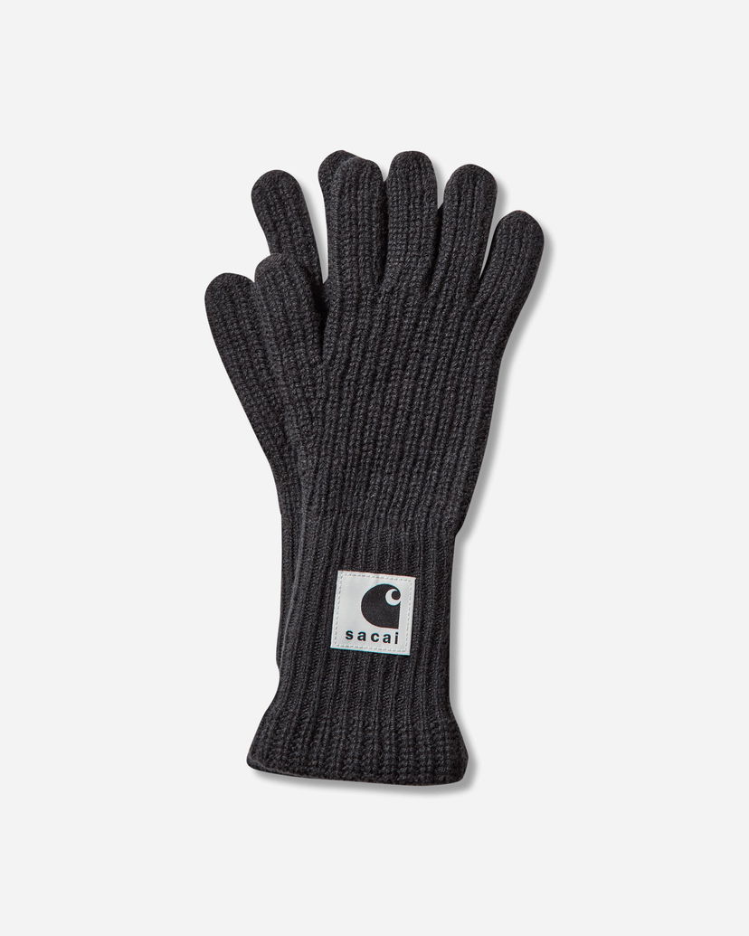 Handsker sacai sacai Wool Knit Gloves Sort | 25-00999S 001