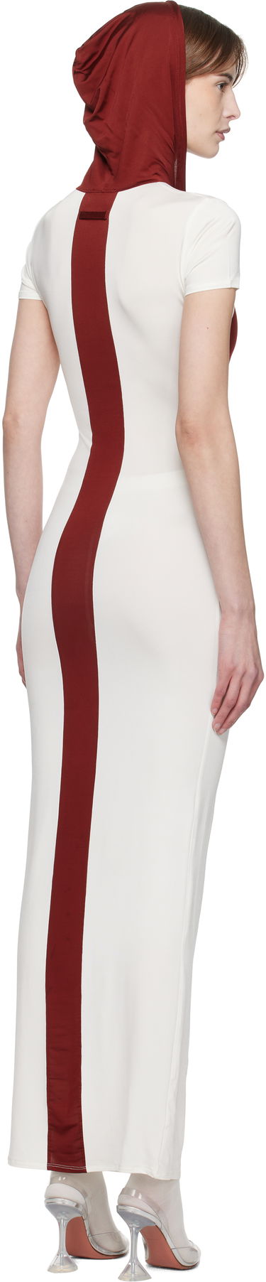 Kjole Jean Paul Gaultier Jean Paul Gaultier 'The Chevrons' Maxi Dress Hvid | 25/33-F-RO346P-J084-0128, 2