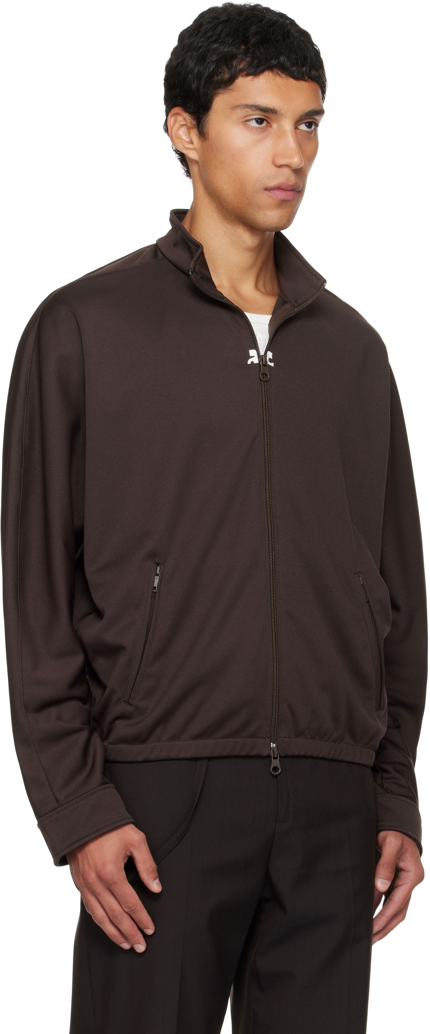 Jakke Courrèges Courrèges Interlock Tracksuit Jacket Brun | 325JVE134JS0250, 1