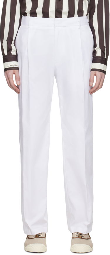 Bukser Dolce & Gabbana Dolce&Gabbana Gabardine Trousers Hvid | GP0K7TFUFNV, 0