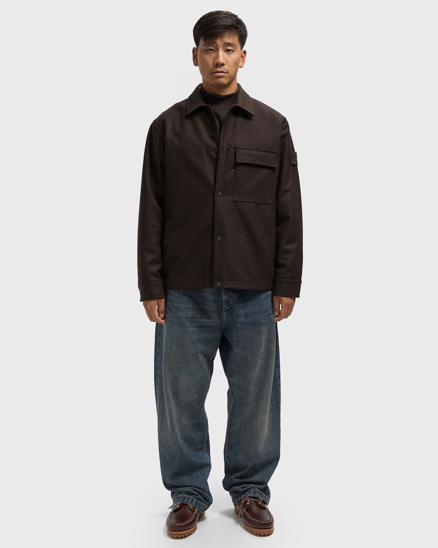 Skjorte Stone Island Wool Overshirt Brun | K2S151200028S0F24.V0070, 1