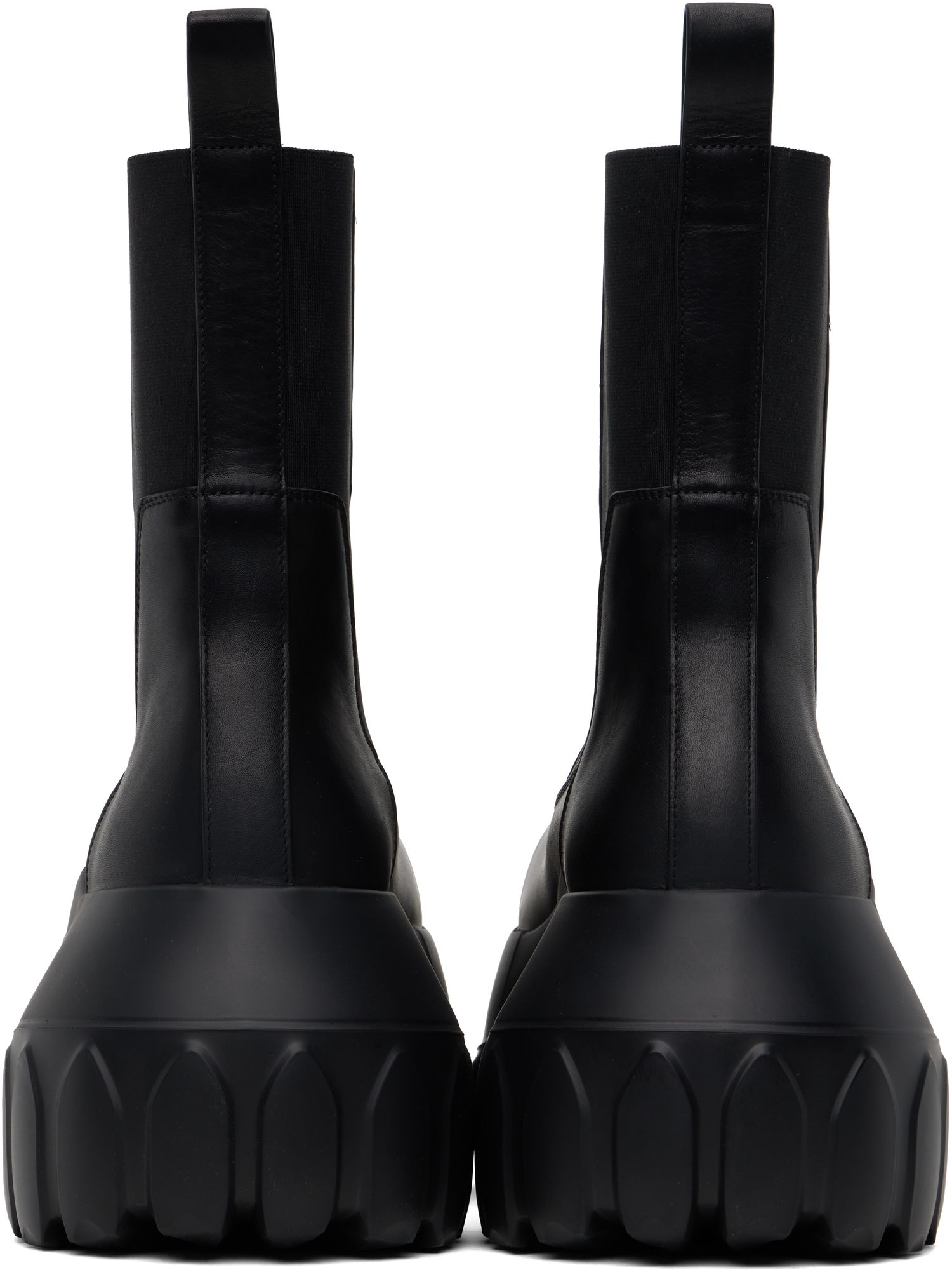 Sneakers og sko Rick Owens Rick Owens Hollywood Beatle Mega Tractor Chelsea Boots Sort | RU01E5860 LOO, 1