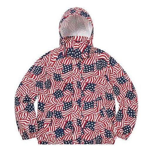 Vindjakke Supreme Raglan Court American Flag Print Jacket Flerfarvet | SUP-SS20-551