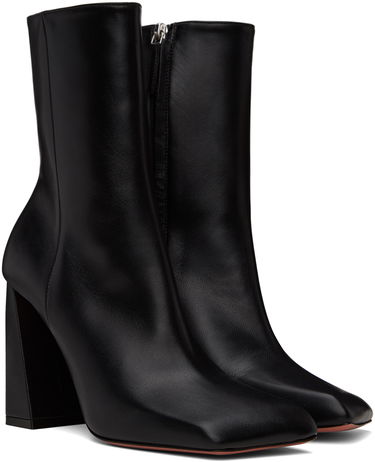 Skopleje Amina Muaddi Amina Muaddi Marine Boots Sort | MARINE BOOTIE BLOCK HEEL NAPPA, 3