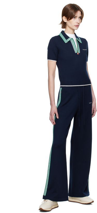 Joggingbukser Casablanca Casablanca Knit Tennis Trousers Mørkeblå | WPS25-KW-869-01, 3