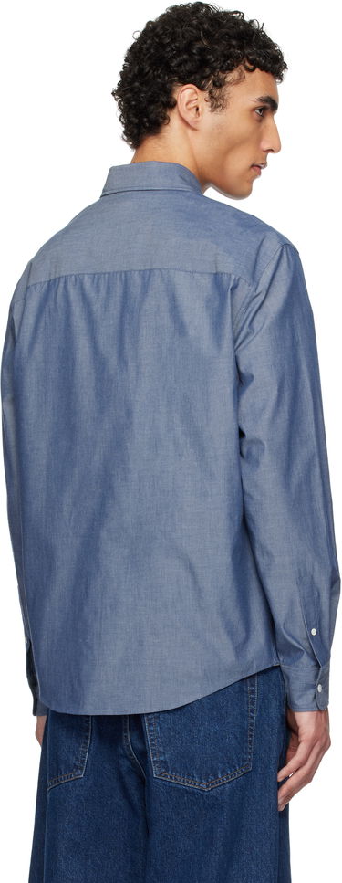 Skjorte MAISON KITSUNÉ Maison Kitsuné Fox Head Casual Shirt Blå | OM00432WC5043, 2