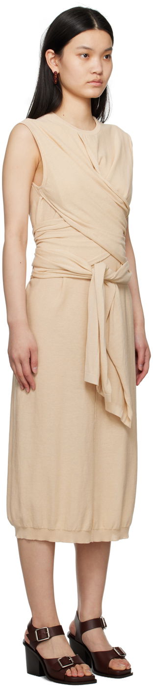 Kjole LEMAIRE Midi Dress With Knot Beige | DR1022 LK116, 1