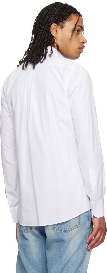 Skjorte Dolce & Gabbana Dolce&Gabbana Heraldic Patch Cotton Shirt Hvid | G5ML1ZGI757, 2