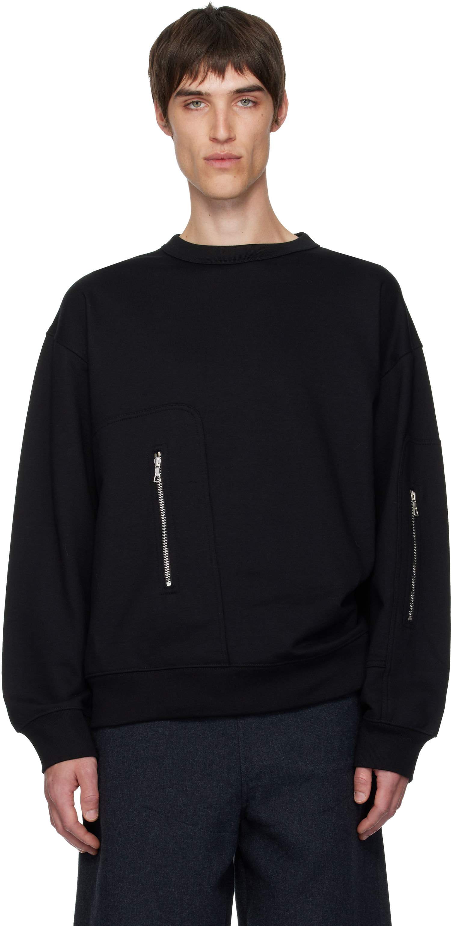 Sweatshirt Dries Van Noten Dries Van Noten Strap Sweatshirt Sort | 252-021146-2611, 0