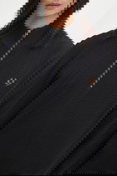 Sweater Fred Perry Waffle Stitch Half Zip Jumper Sort | K8557-102, 4