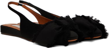 Sneakers og sko LANVIN Lanvin Slingback Ballerina Flats Sort | FW-FSMA02-SATN-A24, 3