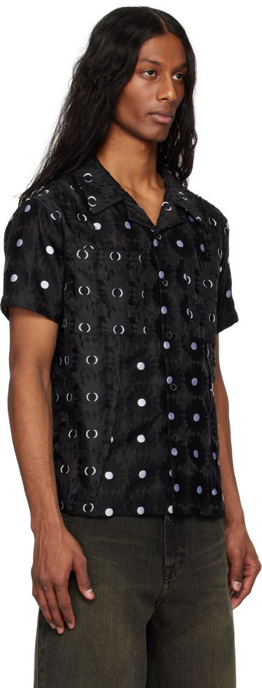 Skjorte Andersson Bell Andersson Bell Half Sheer Flower Shirt Sort | atb1276m, 1