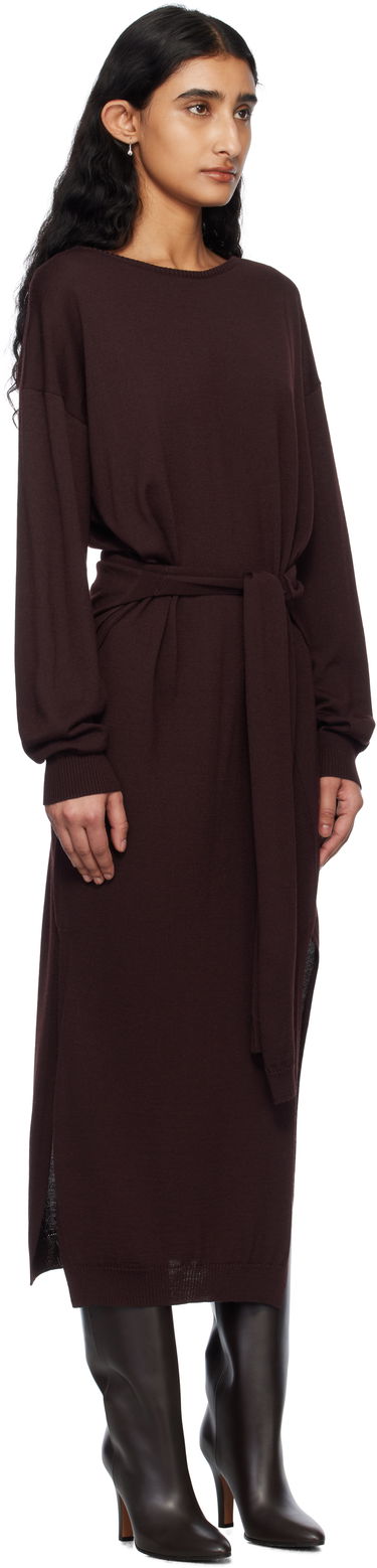 Kjole LEMAIRE LEMAIRE Trompe L'Oeil Knit Maxi Dress Bourgogne | DR1093 LK087, 1
