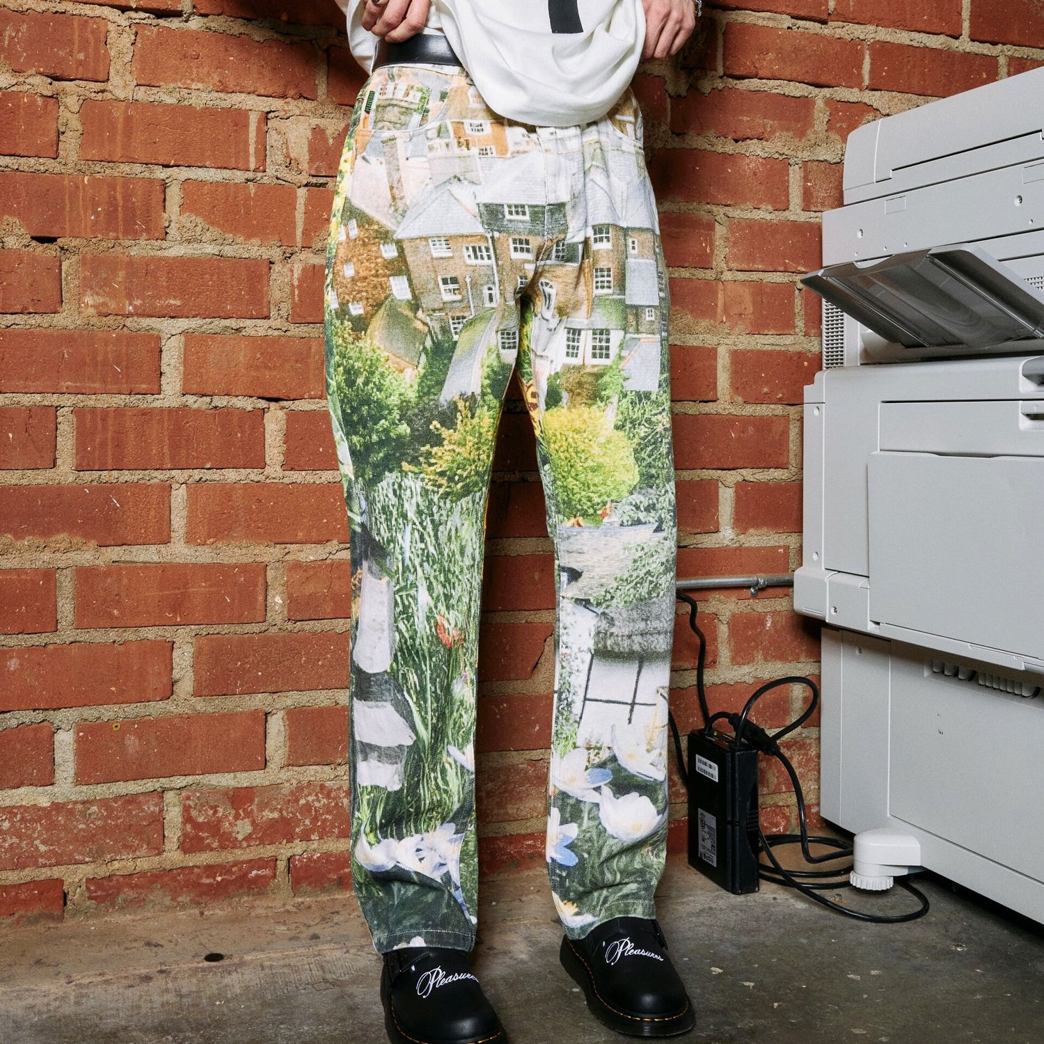 Jeans Pleasures Garden 5 Pocket Denim Pants Grøn | P22W042-MULTI, 1