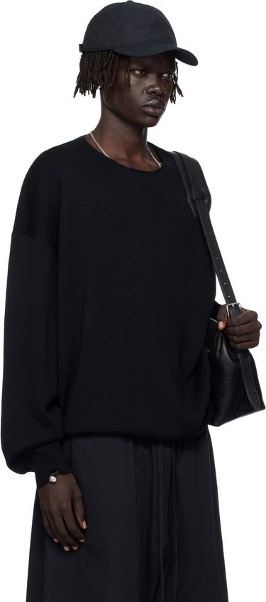 Sweater Fear of God Fear of God ESSENTIALS Long Sleeve Crewneck Sweater Sort | 192SP256490F, 1