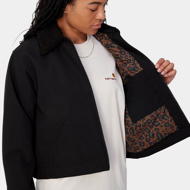 Bomberjakke Carhartt WIP Newkirk Black Jacket with Faux Fur Collar Sort | I033880_5, 5