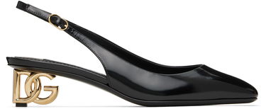 Sneakers og sko Dolce & Gabbana Dolce&Gabbana Patent Leather Slingback Heels Sort | CG0913 A1037, 0