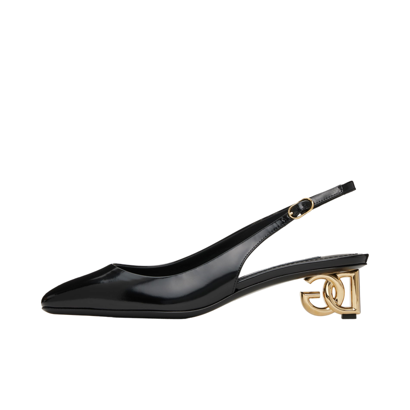 Sneakers og sko Dolce & Gabbana Dolce&Gabbana Patent Leather Slingback Heels Sort | CG0913 A1037