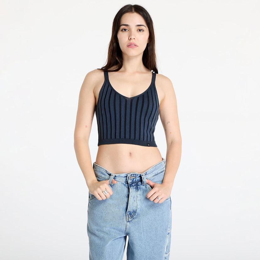 Tanktop CALVIN KLEIN Plated Sweater Bralette Blue Blå | J20J224302 PPK