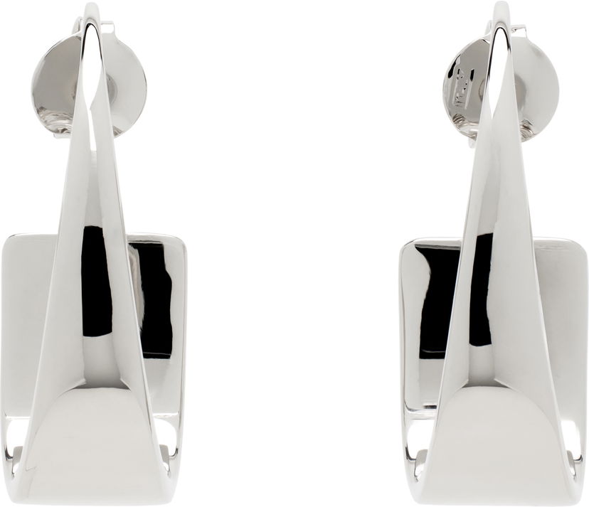 Øreringe Courrèges Courrèges One Curved Earrings Metalisk | 125BBO075LA0001