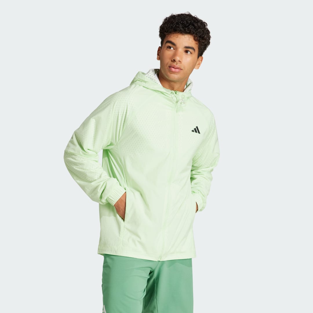 Sweatshirt adidas Performance Tennis Pro Semi-Transparent Full-Zip Jacket Grøn | IL7379, 1