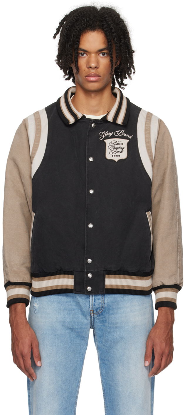 Bomberjakke Rhude Glory Bound Bomber Jacket Sort | RHPF23JA16163682, 0