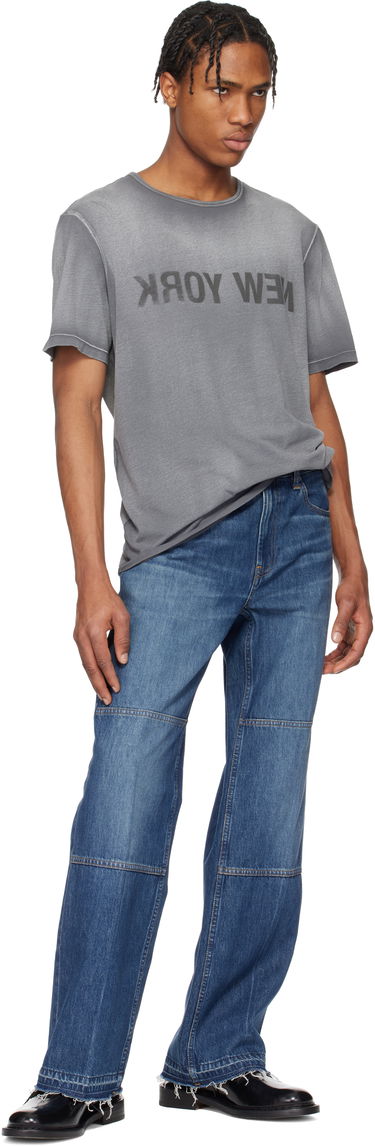 T-shirt Helmut Lang Helmut Lang Garment-Dyed 'New York' Tee Grå | O10HM508, 3
