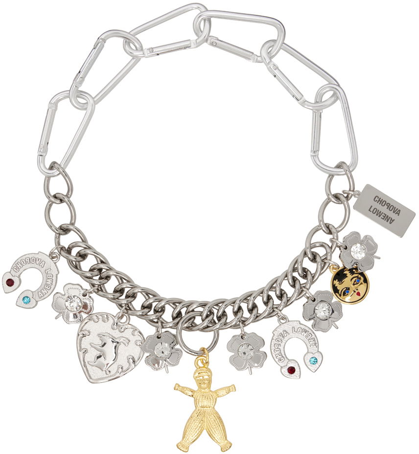 Halskæde Chopova Lowena Silver Classic Charm Chain Necklace Metalisk | 6518, 0