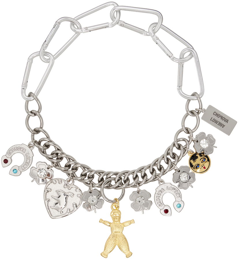Halskæde Chopova Lowena Silver Classic Charm Chain Necklace Metalisk | 6518