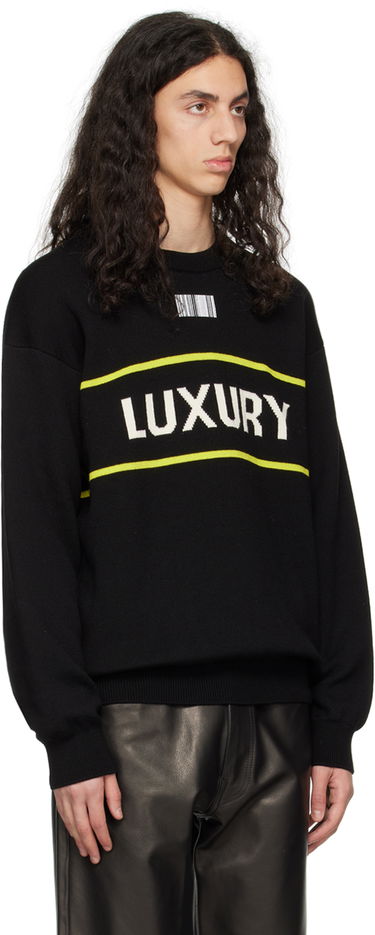 Sweater VETEMENTS 'Luxury' Sweater Sort | VL16KN320B, 4