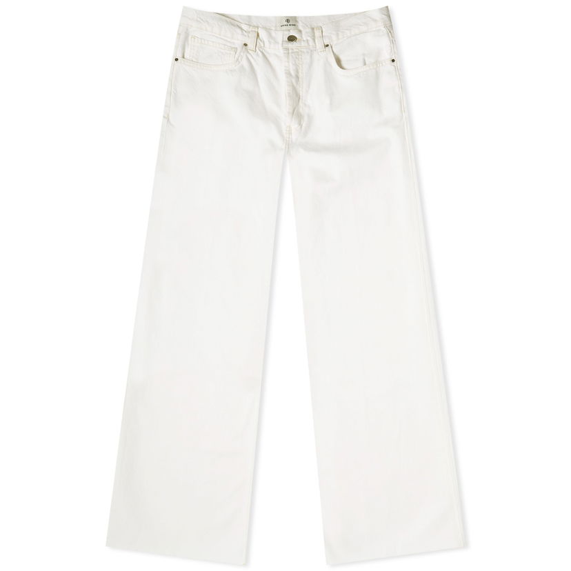 Jeans Anine Bing Hugh Ivory Wide Leg Jeans Hvid | A-06-7135-170
