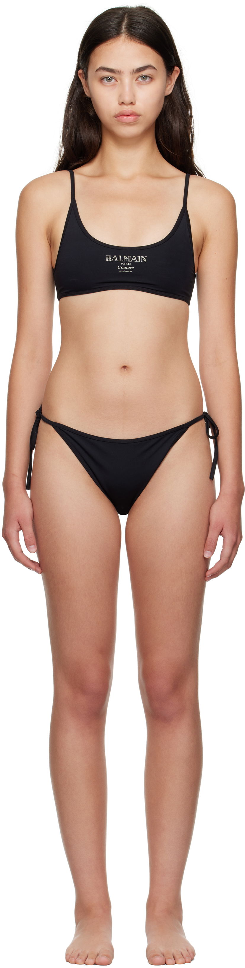 Badetøj Balmain Balmain 'Couture' Bikini Sort | BKBS22430