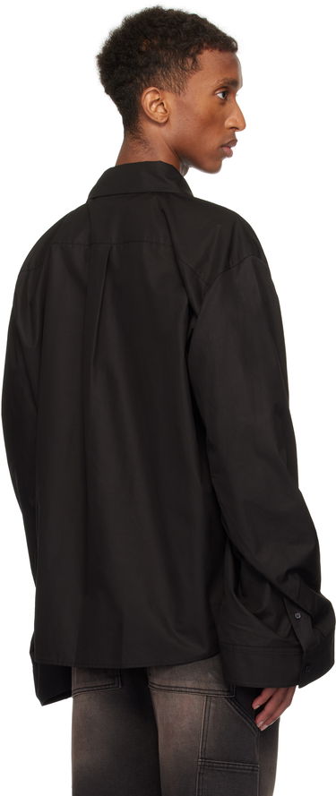 Skjorte We11done We11done Twisted Sleeve Shirt Sort | WD-SH3-24-110-U-BK, 2