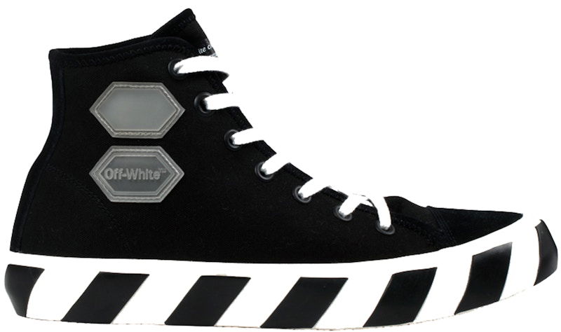 Sneakers og sko Off-White Vulcanized Hi Black Striped Sort | OMIA110R19C210351098, 0