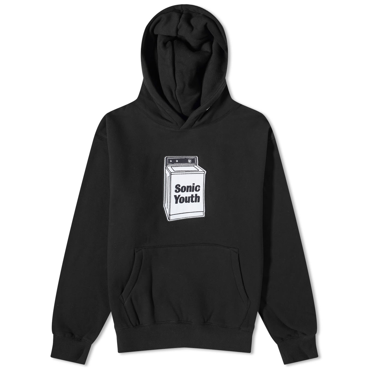 Sweatshirt Pleasures Washing Machine Hoodie Sort | P23SY003-BLK, 0