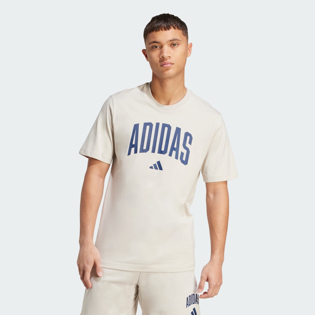 T-shirt adidas Performance Collegiate Lineage Graphic Tee Beige | JM6415, 0