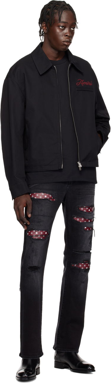 Jakke AMIRI Script Logo Zip Jacket Sort | AMOUBN1059, 3