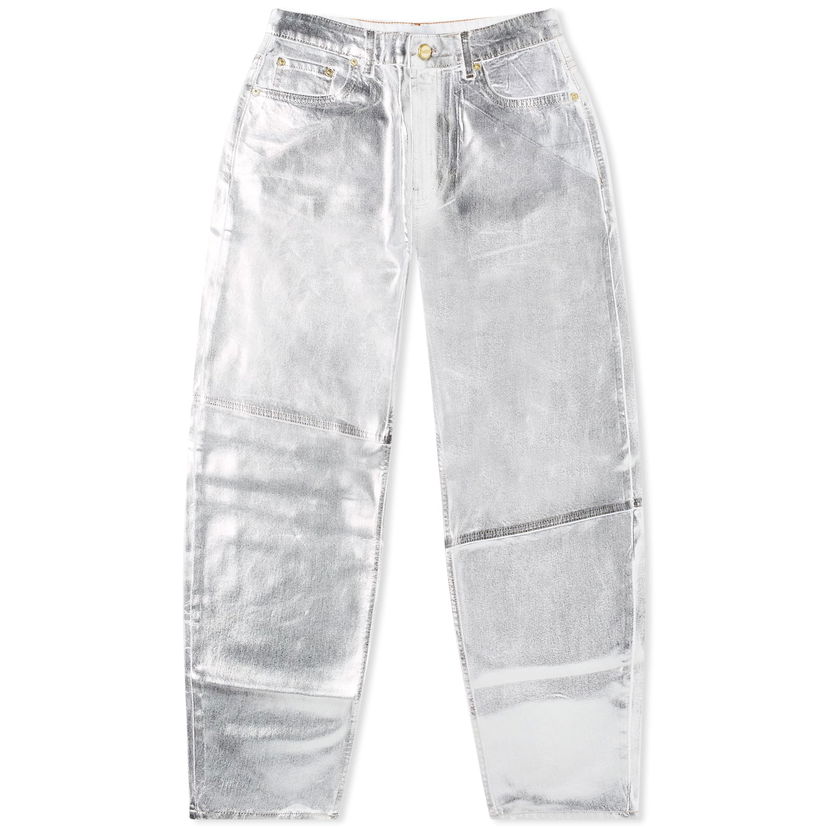 Bukser GANNI Foil Denim Trousers Grå | J1411-151