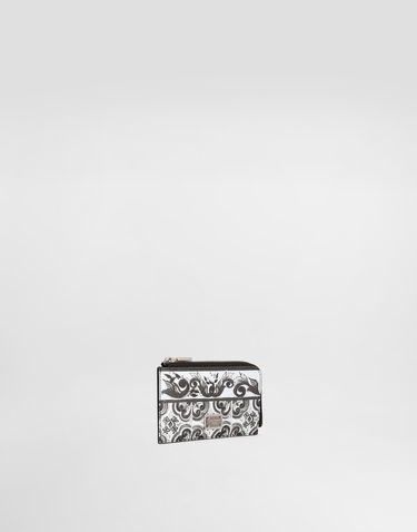 Tegnebog Dolce & Gabbana Dolce & Gabbana Calfskin Majolica Print Card Holder Hvid | BP3274AN719IU3TN, 1