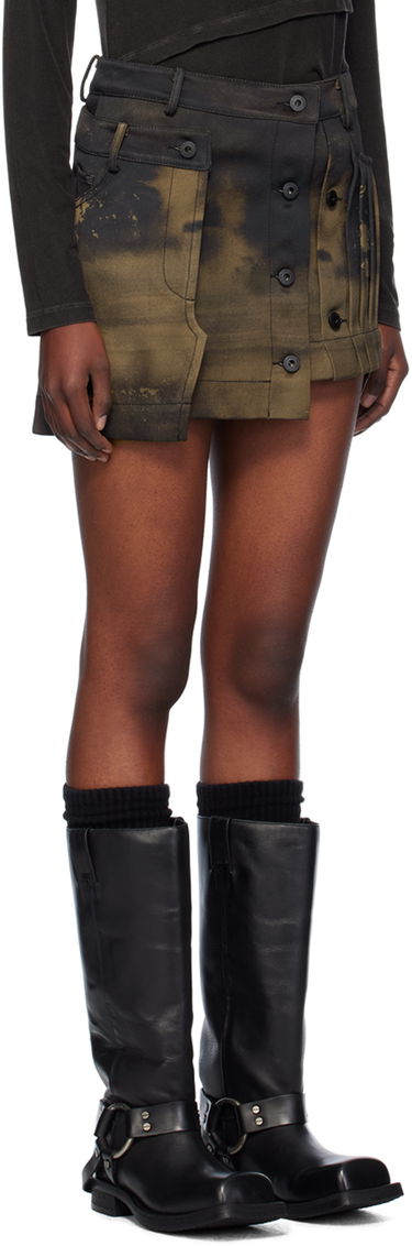 Nederdel Feng Chen Wang Feng Chen Wang Gradient Printed Cargo Miniskirt Brun | FWF18SK10, 1